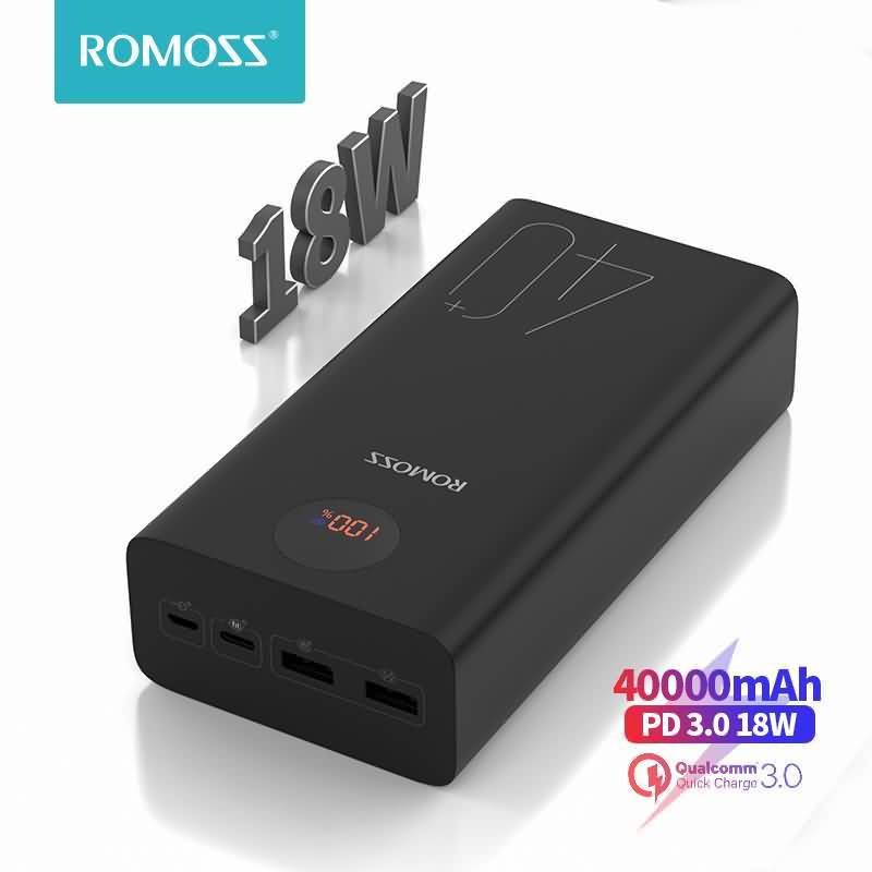 Buy ROMOSS Zeus 40000mAh Power Bank 18W PD QC 3.0 Two-way Fast